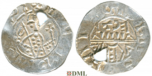 Денарий, Германия, Нижняя Лотарингия, Gf. Floris I (1049-1061), м.д. Leiden