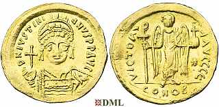 Солид, Византия, Justinian I (527-565), м.д. Constantinople