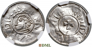 Денарий, Германия, Саксония, Bernhard I (973-1011), м.д. Luneburg, Dbg. 585