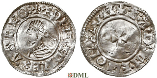 Денарий, Англия, Æthelred II (978-1016), м.д. London, монетарий Eadwine, North 777