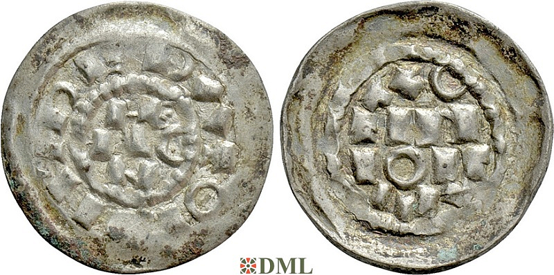 Денарий, Италия, Heinrich II (1002-1024), м.д. Milan 
