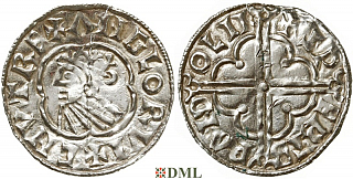 Денарий, Англия, Cnut (1016-1035), м.д. Lincoln, монетарий Svartbrandr, North 781