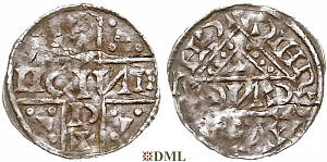 Денарий, Германия, Бавария, Heinrich V (1018-1026), м.д. Regensburg, монетарий CИCI, Hahn 1976, 31e5