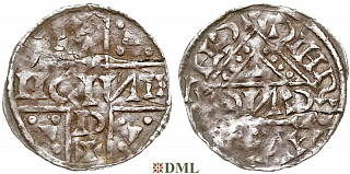 Денарий, Германия, Бавария, Heinrich V (1018-1026), м.д. Regensburg, монетарий CИCI, Hahn 1976, 31e5