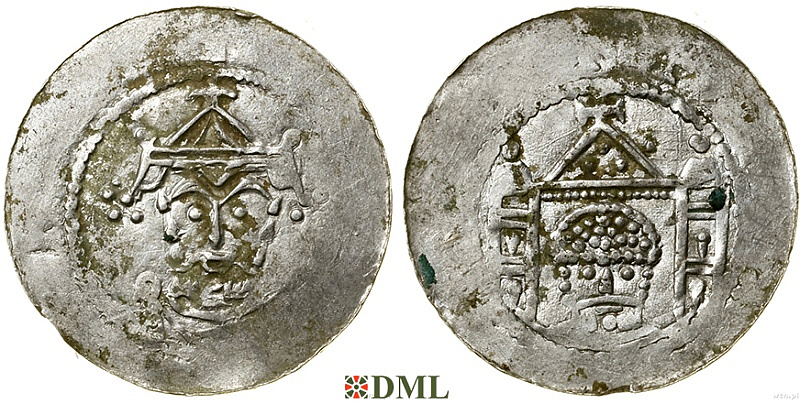 Денарий, Германия, Саксония, Heinrich III (1039-1056), м.д. Arnstadt, Dbg. 2115