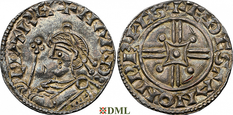 Денарий, Англия, Harthaknut (1035-1042), м.д. Bristol, монетарий Æthestan, North 811