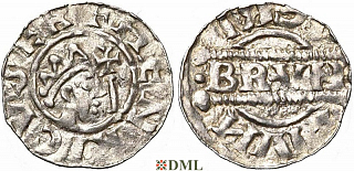 Денарий, Германия, Нижняя Лотарингия, Bruno III (1050-1057), м.д. Leeuwarden, Ilisch 2000, 21.14