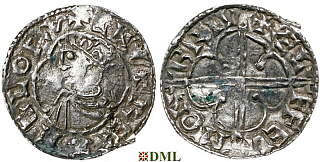 Денарий, Англия, Cnut (1016-1035), м.д. Bruton, монетарий Ælfelm, North 781