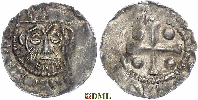 Денарий, Германия, Нижняя Лотарингия, Konrad II (1024-1039), м.д. Deventer, Ilisch 2000, 1.11
