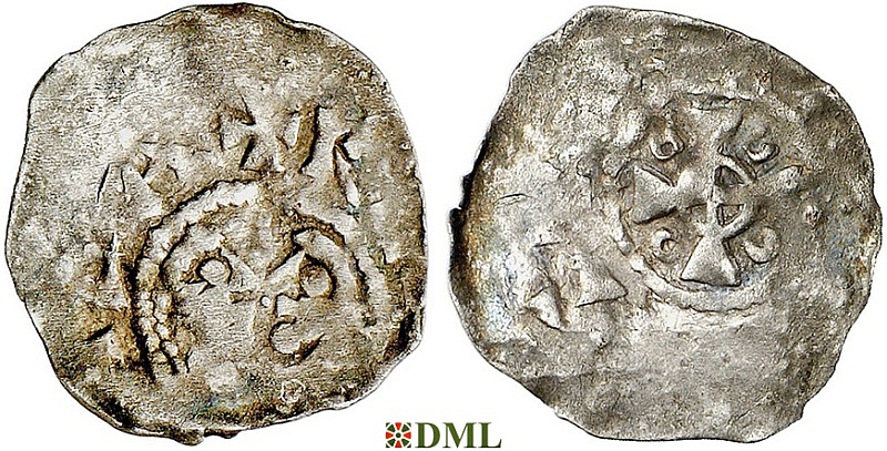 Денарий, Германия, Нижняя Лотарингия, Albert III (1063-1102), м.д. Dinant, Ilisch 2014, 30.10