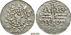 Денарий, Германия, Нижняя Лотарингия, Gf. Hermann (1020-1051), м.д. Emden, Dbg. 772