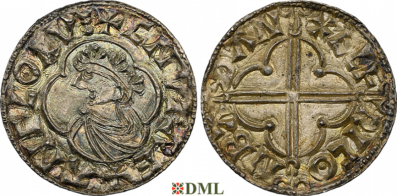 Денарий, Англия, Cnut  (1016-1035), м.д. Bath, монетарий Ælfric, North 781