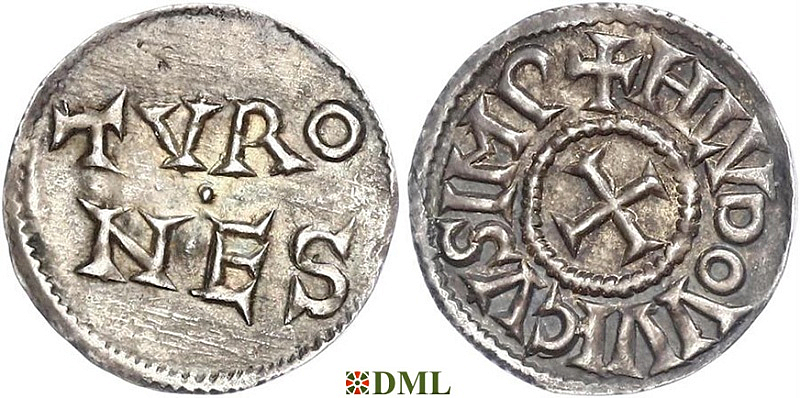 Денье, Каролинги, Ludwig I (814-840), м.д. Tours