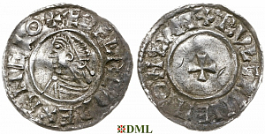 Денарий, Англия, Æthelred II (978-1016), м.д. London, монетарий Wulfwine, North 777