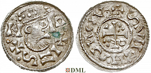 Денарий, Германия, Бавария, Heinrich II (1002-1024), м.д. Salzburg, Hahn 1976, 94A1