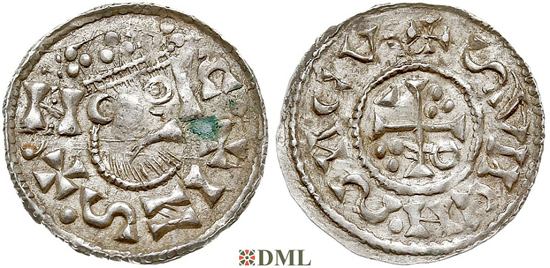 Денарий, Германия, Бавария, Heinrich II (1002-1024), м.д. Salzburg, Hahn 1976, 94A1