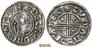 Денарий, Англия, Æthelred II (978-1016), м.д. Exeter, монетарий Luda, North 770