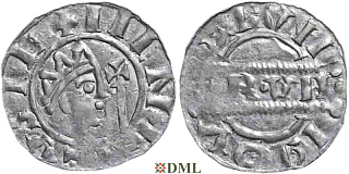 Денарий, Германия, Нижняя Лотарингия, Bruno III (1050-1057), м.д. Leeuwarden, Ilisch 2000, 21.14