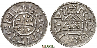Денарий, Германия, Бавария, Heinrich II (1002-1024), м.д. Regensburg, монетарий ANNO, Hahn 1976, 27a3
