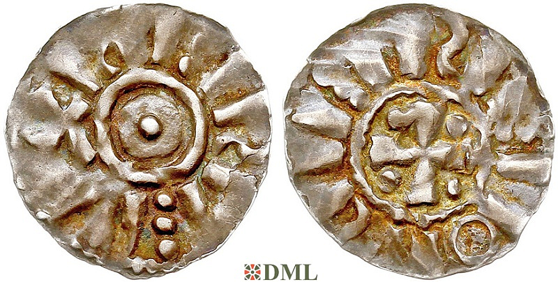 Денарий, Германия, Нижняя Лотарингия, Heinrich II (1002-1024), unknown mints, Ilisch 2000, 20.6