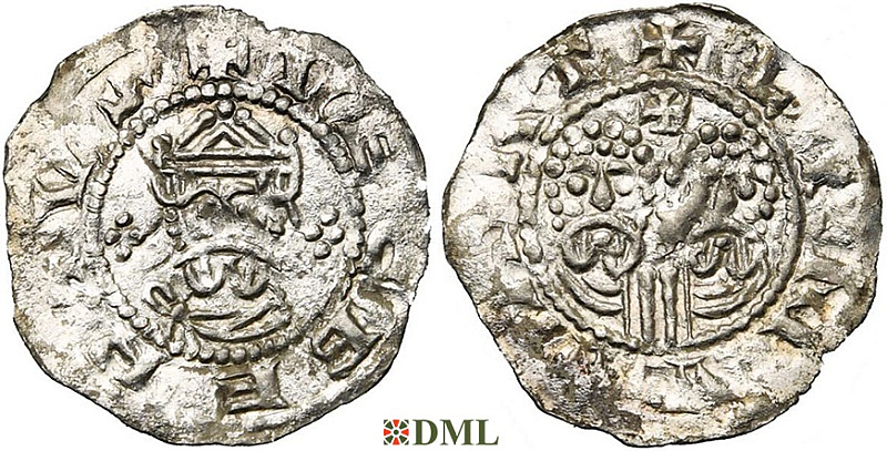 Денарий, Германия, Нижняя Лотарингия, Egbert II (1068-1090), м.д. Leeuwarden, Ilisch 2000, 22.10