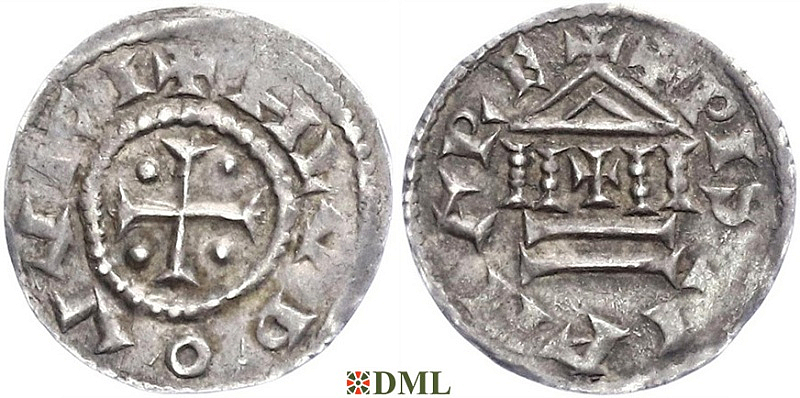 Обол, Каролинги, Louis le Pieux (814-840), Unknown mints, Depeyrot 1180