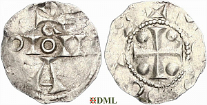 Денарий, Германия, Нижняя Лотарингия, Otto II (973-983) ,Otto III (983-1002), м.д. Nijmegen-Tiel, Ilisch 2000, 8.7