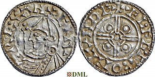 Денарий, Англия, Cnut (1016-1035), м.д. London, монетарий Ælfget, North 787