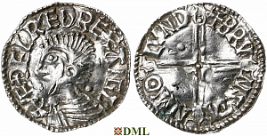 Денарий, Англия, Æthelred II (978-1016), м.д. London, монетарий Brunstan, North 774