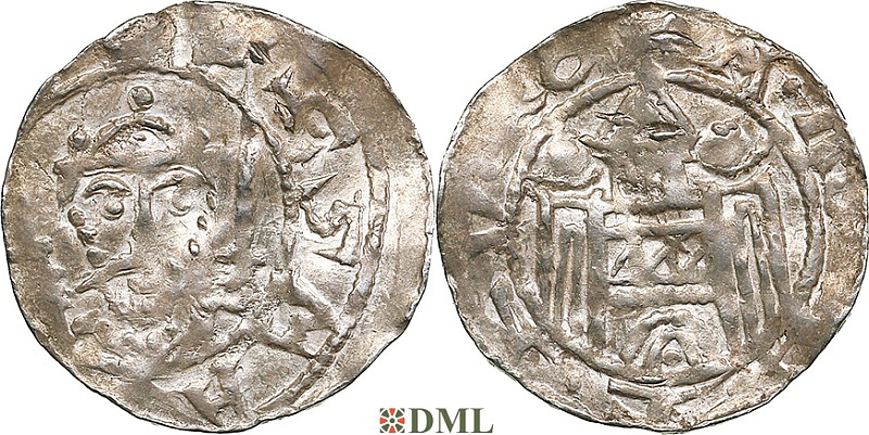 Денарий, Германия, Саксония, EB. Hartwig (1079-1102), м.д. Magdeburg, Dbg. 650