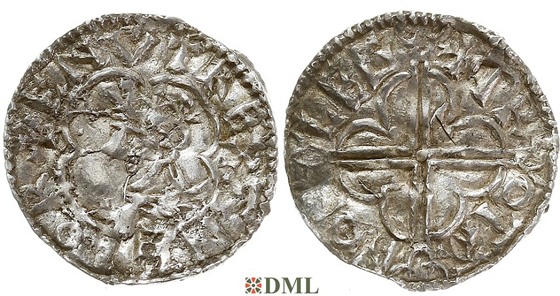 Денарий, Англия, Cnut (1016-1035), м.д. Chester, монетарий Trotan, North 781