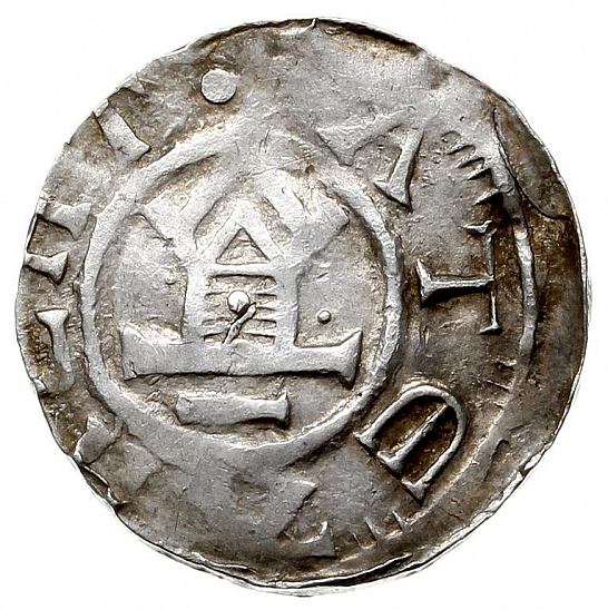 Денарий, Германия, Саксония, Нижняя Саксония , Otto III (983-1002), м.д. Goslar, type OAP