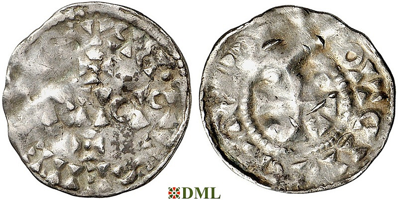 Денарий, Германия, Нижняя Лотарингия, Anonymous bishop, м.д. Brussel, Ilisch 2014, 22.10