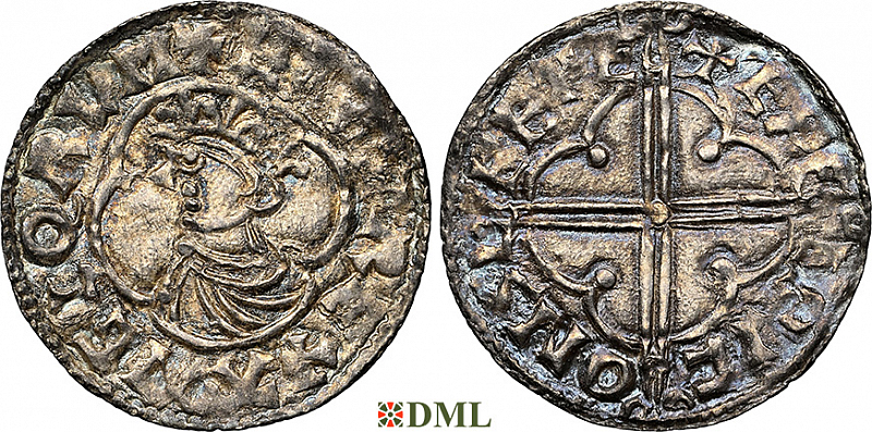 Денарий, Англия, Cnut  (1016-1035), м.д. Shaftesbury, монетарий Æthelric, North 781