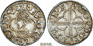 Денарий, Англия, Cnut (1016-1035), м.д. London, монетарий , North 781