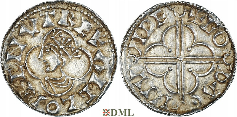 Денарий, Англия, Cnut (1016-1035), м.д. London, монетарий , North 781