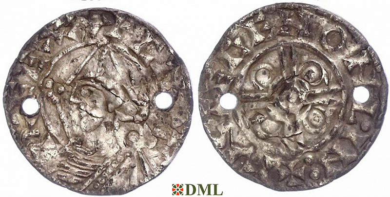 Денарий, Англия, Cnut (1016-1035), м.д. Lincoln, монетарий Ivstegen, North 787