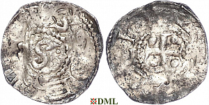 Денарий, Германия, Верхняя Лотарингия, Thierry I (984-1026), м.д. ?, Dbg. 2
