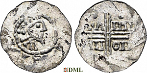 Денарий, Германия, Нижняя Лотарингия, Hermann (1020-1051), м.д. Emden, Dbg. 772