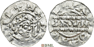 Денарий, Германия, Нижняя Лотарингия, Bruno III (1050-1057), м.д. Leeuwarden, Ilisch 2000, 21.14