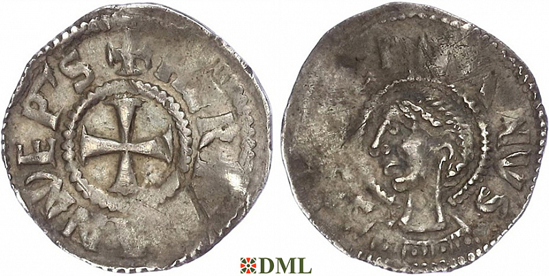 Денарий, Германия, Верхняя Лотарингия, Hermann von Metz (1072-1090), м.д. Metz, Dbg. 44