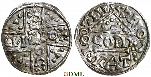 Денарий, Германия, Бавария, Heinrich V (1004-1026), м.д. Regensburg, монетарий CONR, Hahn 1976, 31c2