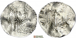 Денарий, Германия, Франкония, Heinrich II (1002-1024), м.д. Mainz, Dbg. 788