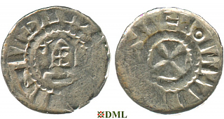 Денарий, Германия, Саксония, Anonymous bishop, м.д. Magdeburg, Dbg. 1330