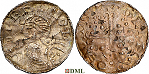 Денарий, Дания, Sven Estridsen (1047-1075), м.д. Odense, Hbg. 63