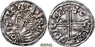 Денарий, Швеция, Olaf Skötkonung (995-1021), м.д. Sigtuna, Malmer -:-