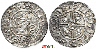 Денарий, Англия, Cnut (1016-1035), м.д. Thetford, монетарий Lifinc, North 787