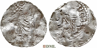 Денарий, Германия, Франкония, Heinrich II (1002-1024), м.д. Mainz, Dbg. 788