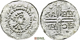 Денарий, Германия, Нижняя Лотарингия, Hermann von Kalvelage (1020-1051), м.д. Emden, Dbg. 773