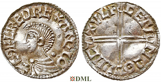 Денарий, Англия, Æthelred II (978-1016), м.д. Lincoln, монетарий Ulfcetel, North 774